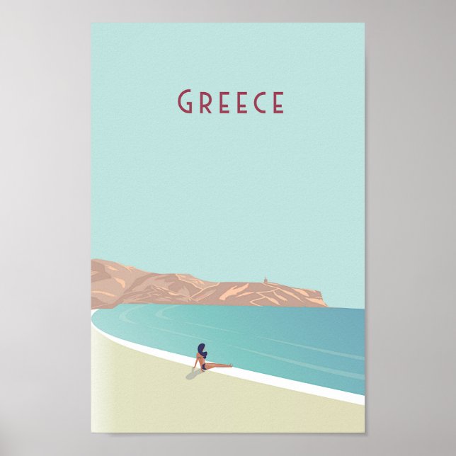 Greece vintage travel poster (Front)
