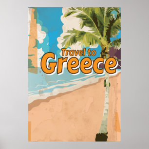 Greece Vintage vacation Poster