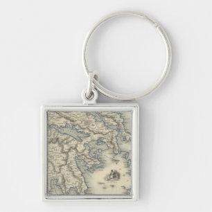 Greece with inset maps of Corfu and Stampalia Key Ring