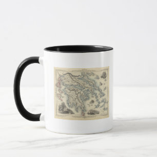 Greece with inset maps of Corfu and Stampalia Mug