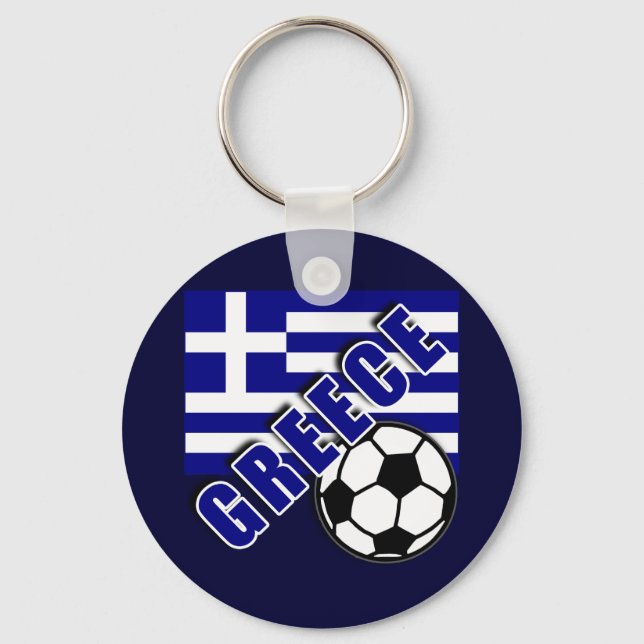 GREECE World Soccer Fan Tshirts Key Ring (Front)
