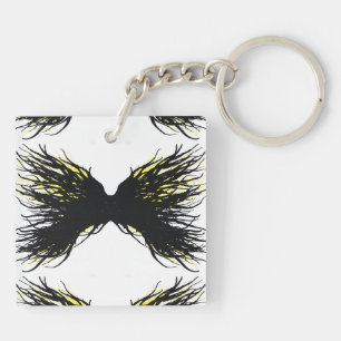 Greed Abstract 7 Deadly Sins Alcohol Ink Art Key Ring