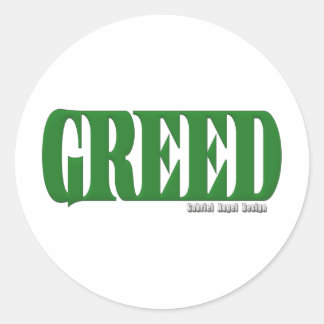Greed Logo Classic Round Sticker