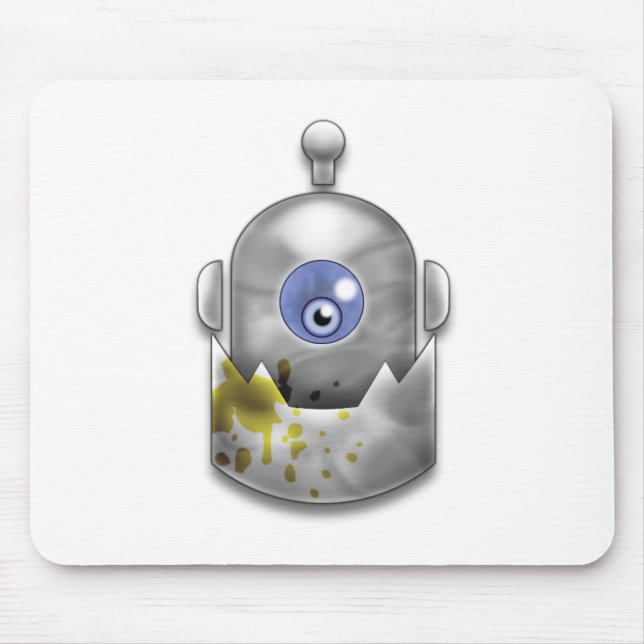 Greedy Robot Logo Mouse Mat (Front)
