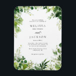 Greeen Branches Border Wedding Magnet<br><div class="desc">Greeen Branches Border Wedding Design -  Perfect for everyone who loves greenery for their wedding main theme</div>