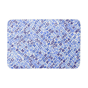 Greek alphabet bath mat