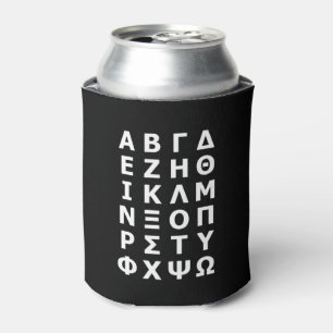 Greek Alphabet Can Cooler