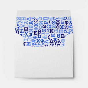 Greek alphabet envelope