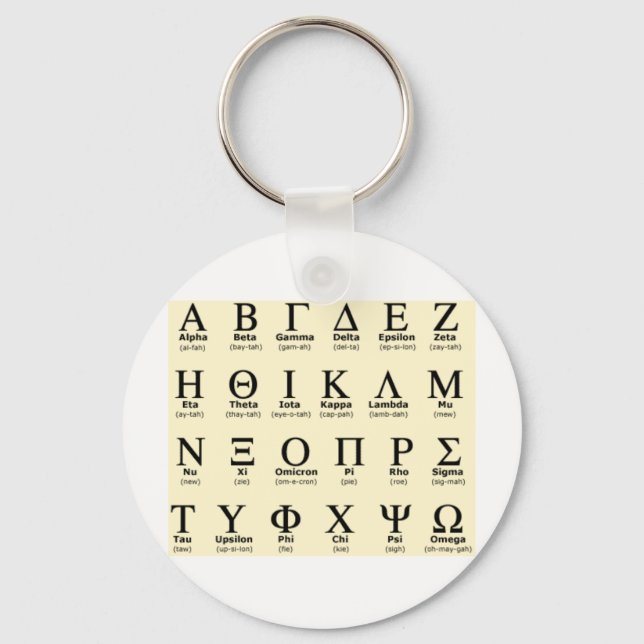 greek alphabet gifts key ring (Front)