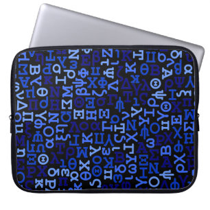 Greek alphabet laptop sleeve