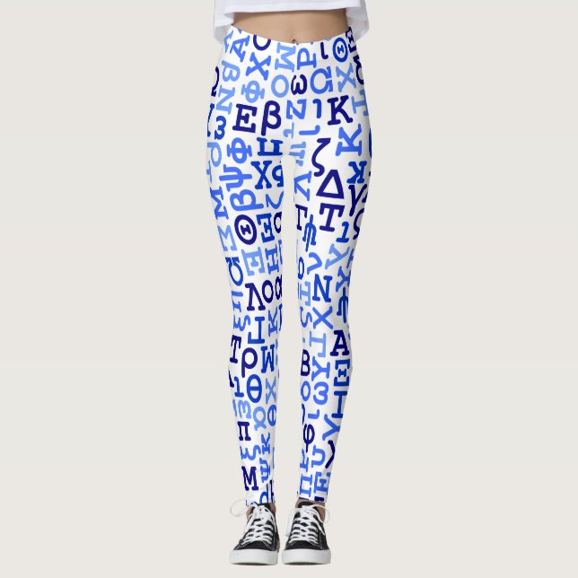 Greek alphabet leggings (Front)