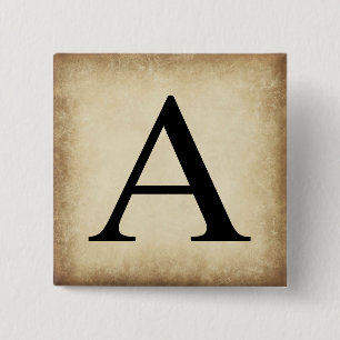 Greek Alphabet Letter Alpha 15 Cm Square Badge