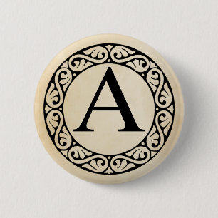 Greek Alphabet Letter Alpha 6 Cm Round Badge