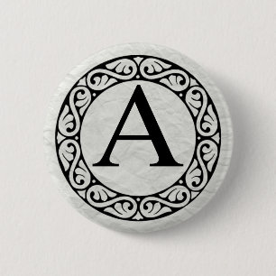 Greek Alphabet Letter Alpha 6 Cm Round Badge