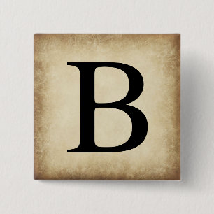 Greek Alphabet Letter Beta 15 Cm Square Badge
