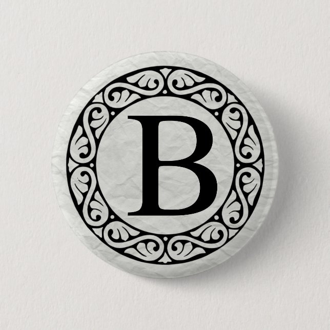 Greek Alphabet Letter Beta 6 Cm Round Badge (Front)