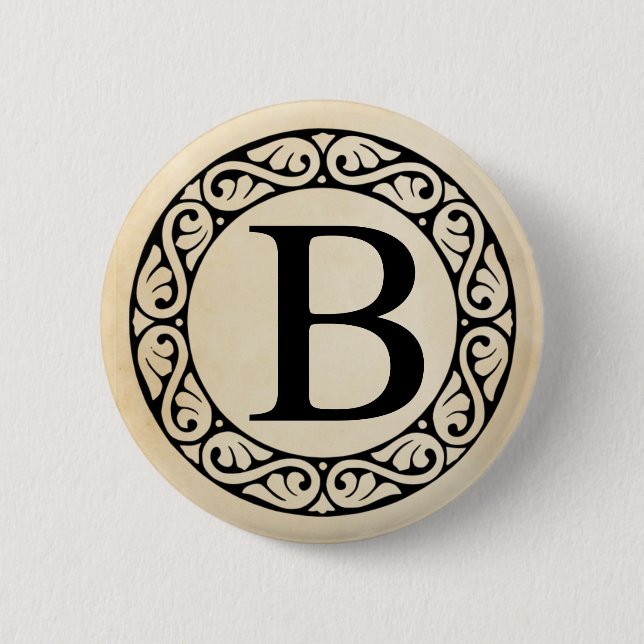 Greek Alphabet Letter Beta 6 Cm Round Badge (Front)