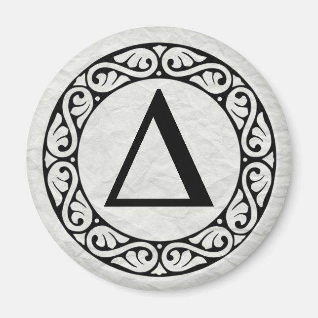 Greek Alphabet Letter Delta Magnet (Front)