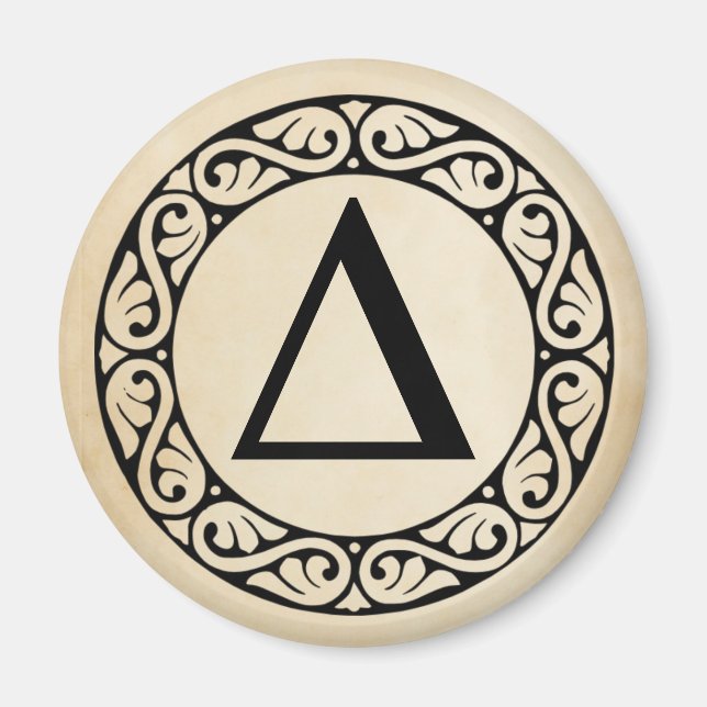 Greek Alphabet Letter Delta Magnet (Front)