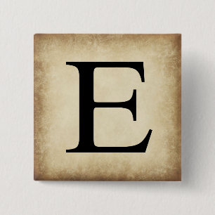Greek Alphabet Letter Epsilon 15 Cm Square Badge