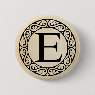 Greek Alphabet Letter Epsilon 6 Cm Round Badge