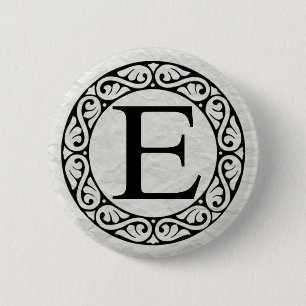 Greek Alphabet Letter Epsilon 6 Cm Round Badge