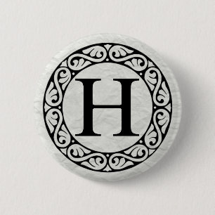 Greek Alphabet Letter Eta 6 Cm Round Badge