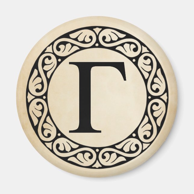 Greek Alphabet Letter Gamma Magnet (Front)