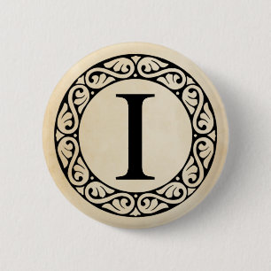 Greek Alphabet Letter Iota 6 Cm Round Badge