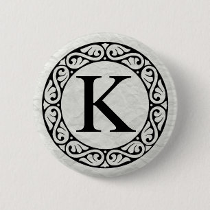 Greek Alphabet Letter Kappa 6 Cm Round Badge