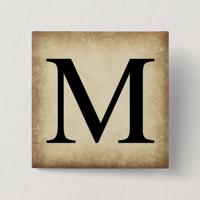 Greek Alphabet Letter Mu 15 Cm Square Badge (Front)