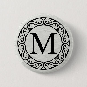 Greek Alphabet Letter Mu 6 Cm Round Badge