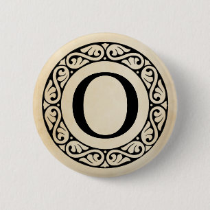 Greek Alphabet Letter Omicron 6 Cm Round Badge
