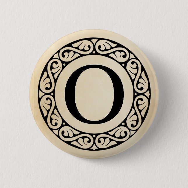 Greek Alphabet Letter Omicron 6 Cm Round Badge (Front)