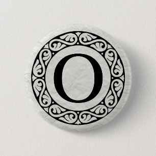 Greek Alphabet Letter Omicron 6 Cm Round Badge