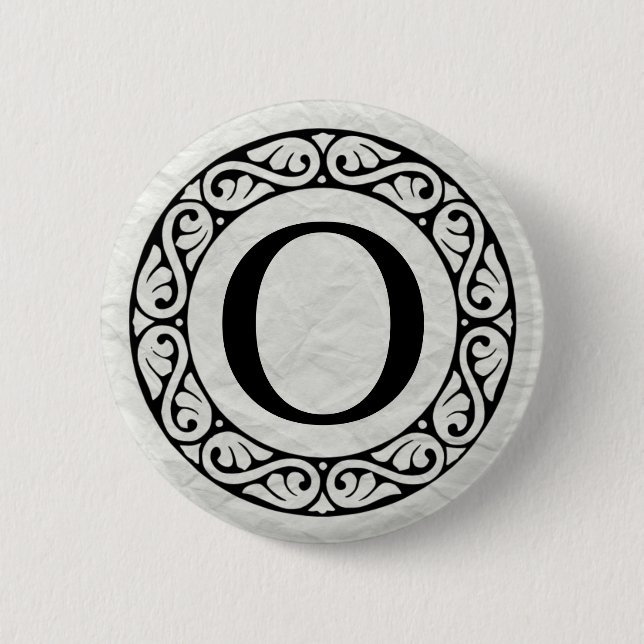 Greek Alphabet Letter Omicron 6 Cm Round Badge (Front)