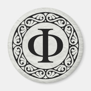 Greek Alphabet Letter Phi Magnet