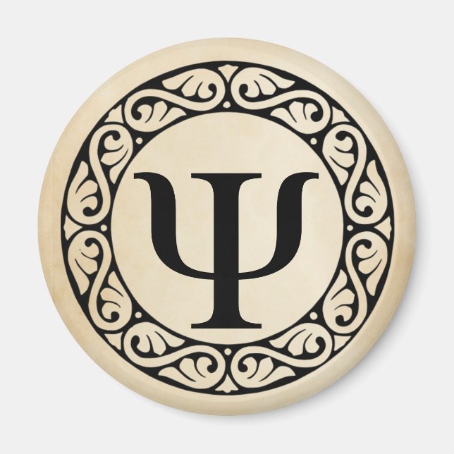 Greek Alphabet Letter Psi Magnet (Front)