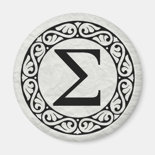 Greek Alphabet Letter Sigma Magnet (Front)