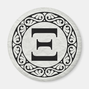 Greek Alphabet Letter Xi Magnet