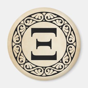 Greek Alphabet Letter Xi Magnet