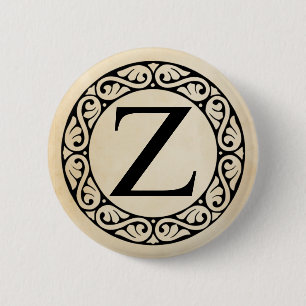 Greek Alphabet Letter Zeta 6 Cm Round Badge