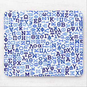 Greek alphabet mouse mat