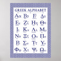 Greek Alphabet Poster