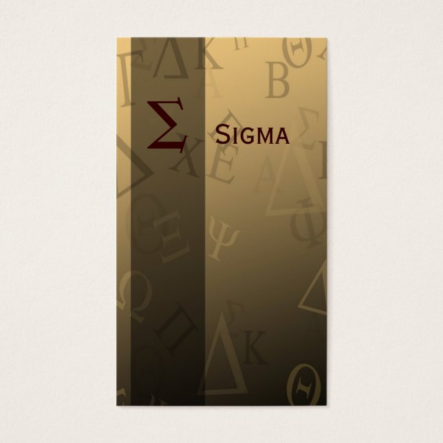 Greek alphabets profile card (Front)