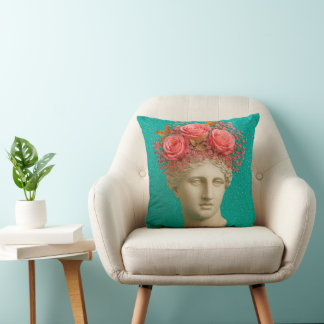 Greek Ancient Woman Pillow. Cushion