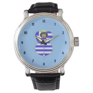 Greek Angel with Black Hair Watch