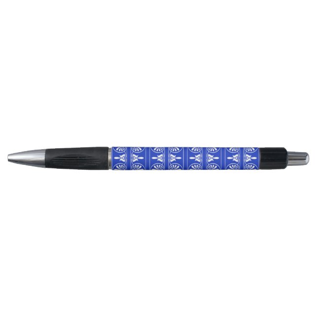 Greek Arabesque Mediterranean Pattern Blue (Front)