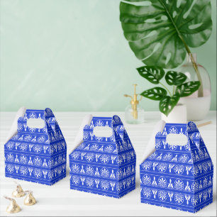 Greek Arabesque Mediterranean Pattern Blue Favour Box