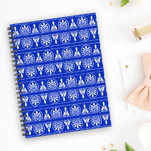 Greek Arabesque Mediterranean Pattern Blue Planner